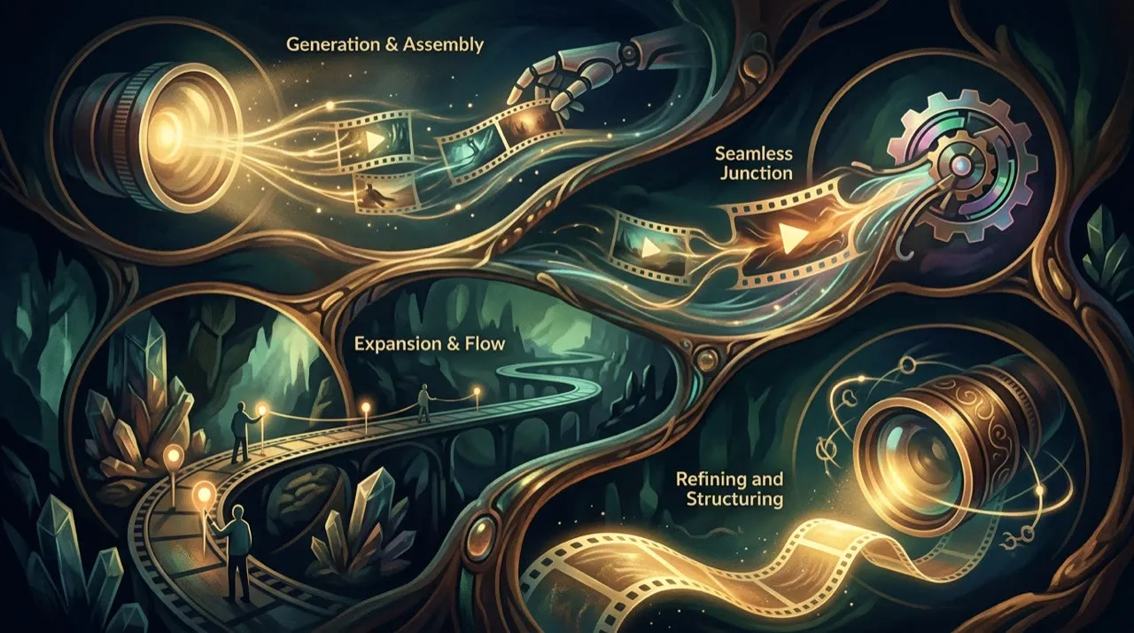 Illustration: A practical AI videos longer than 60 seconds workflow