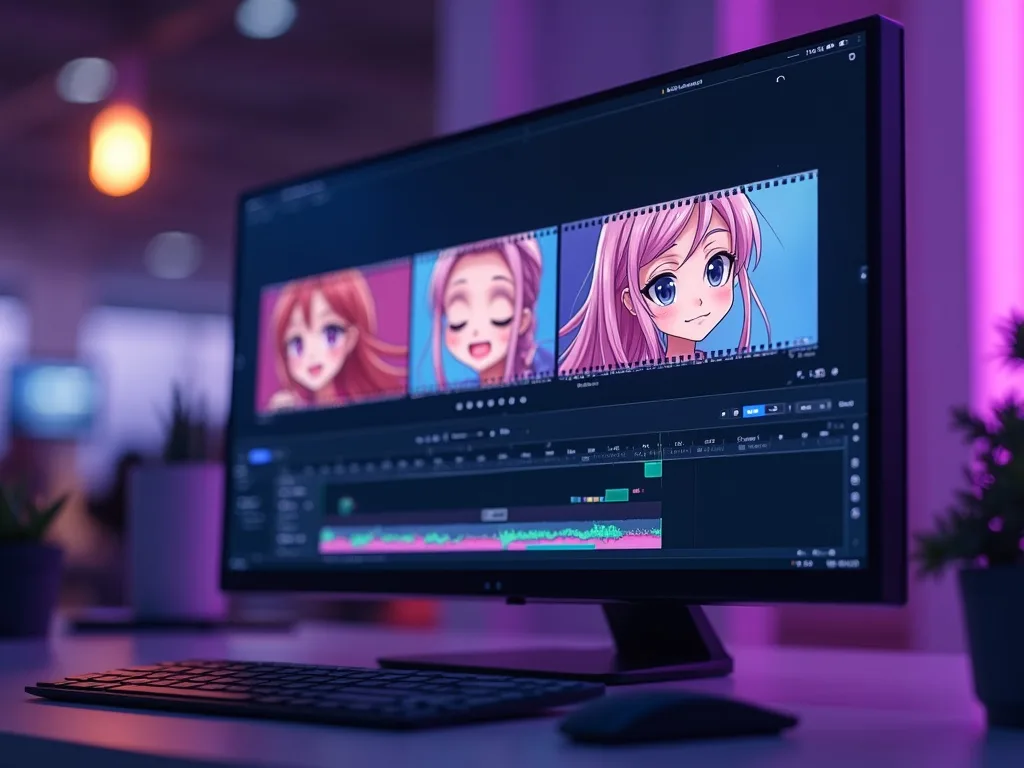 A filmstrip of animation styles flowing from one character