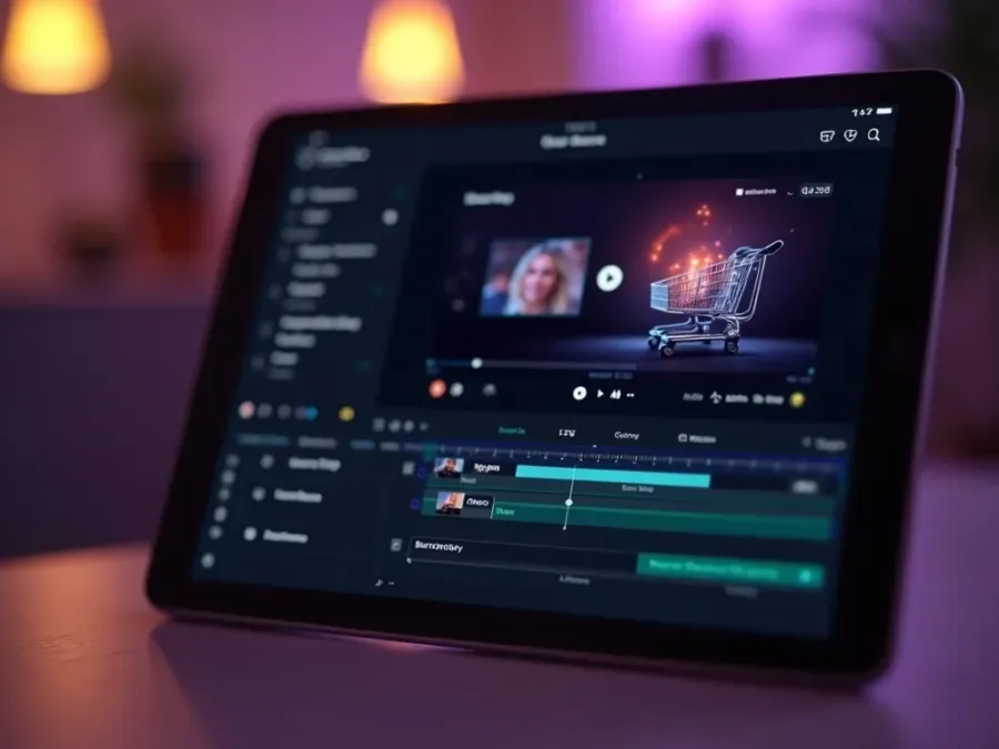 O listare de marketplace care redă un videoclip de produs deasupra butonului de cumpărare