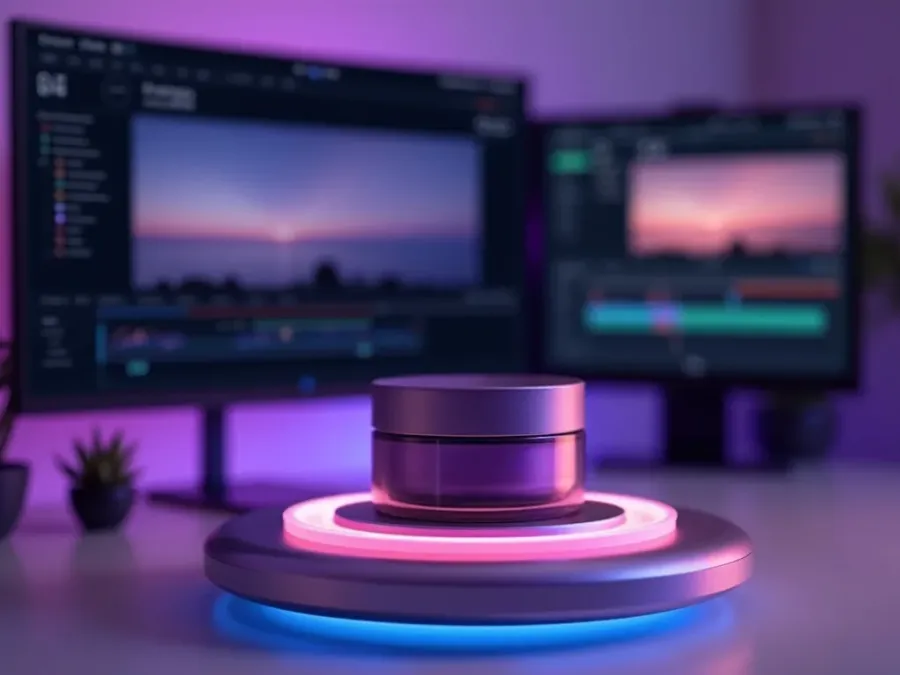 Bir kozmetik ürünün parlak Yapay Zeka ürün videosuna dönüştürülmesi